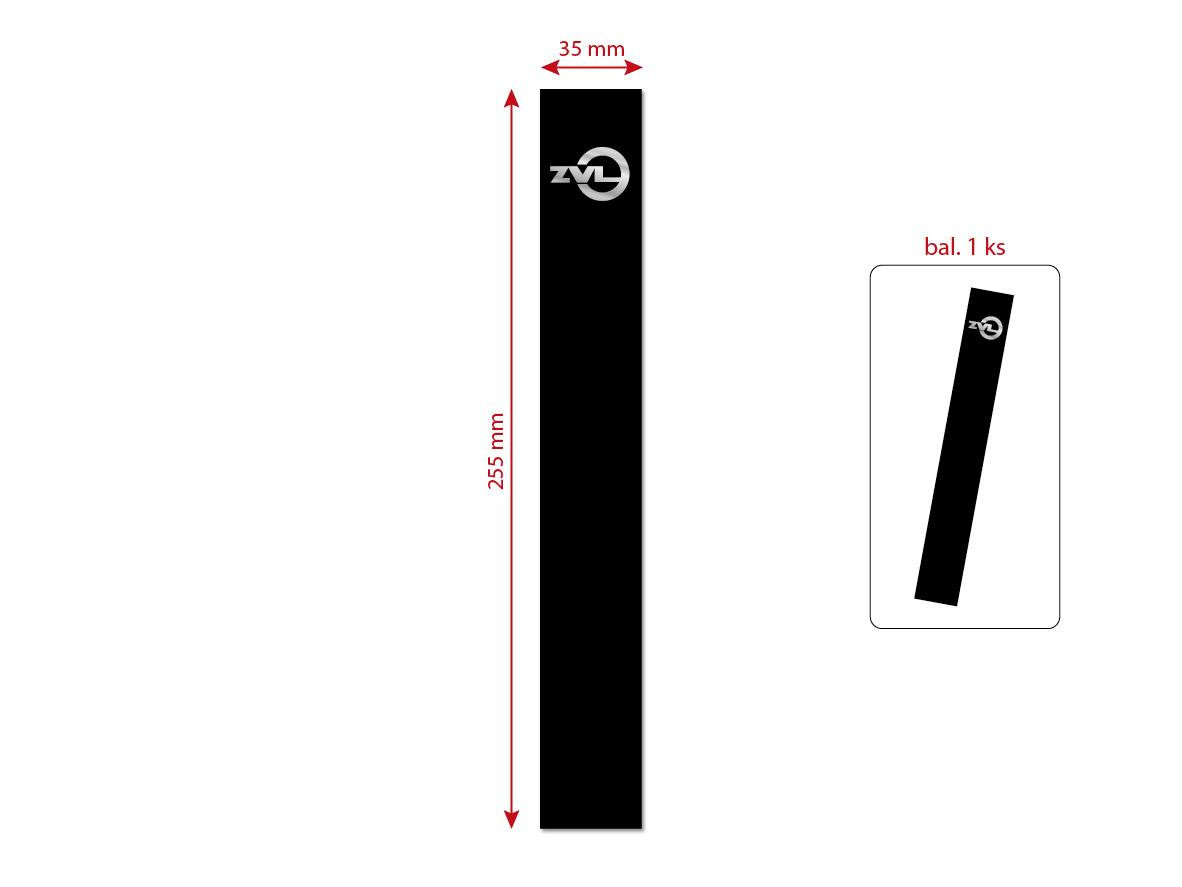 MOTOMAX, s.r.o. Nálepka nádrže ZVL černá - stříbrný potisk  *M