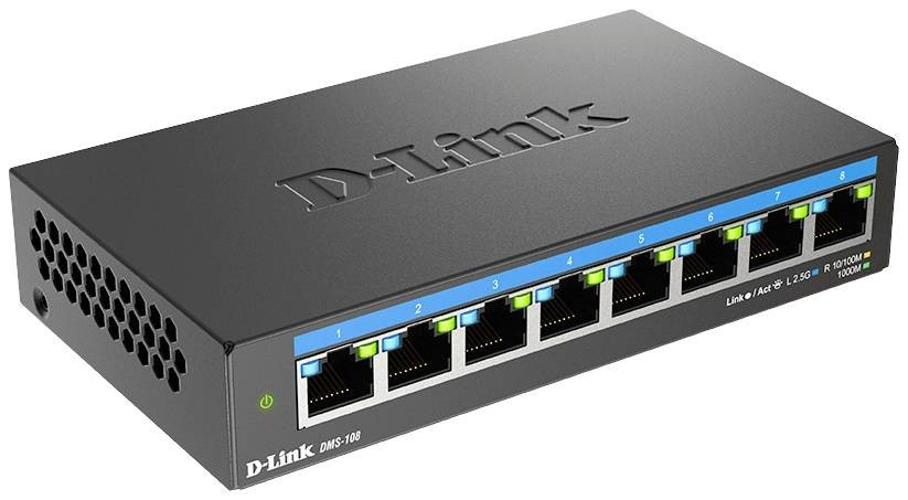 D-Link DMS-108/E ethernetový switch, 8 portů