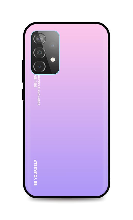 Kryt TopQ LUXURY Samsung A52 pevný duhový růžový 55671