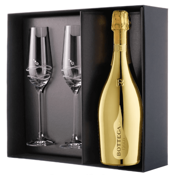 Dekorant Bottega Gold Prosecco dárková sada se skleničkami Venezia se Swarovski krystaly