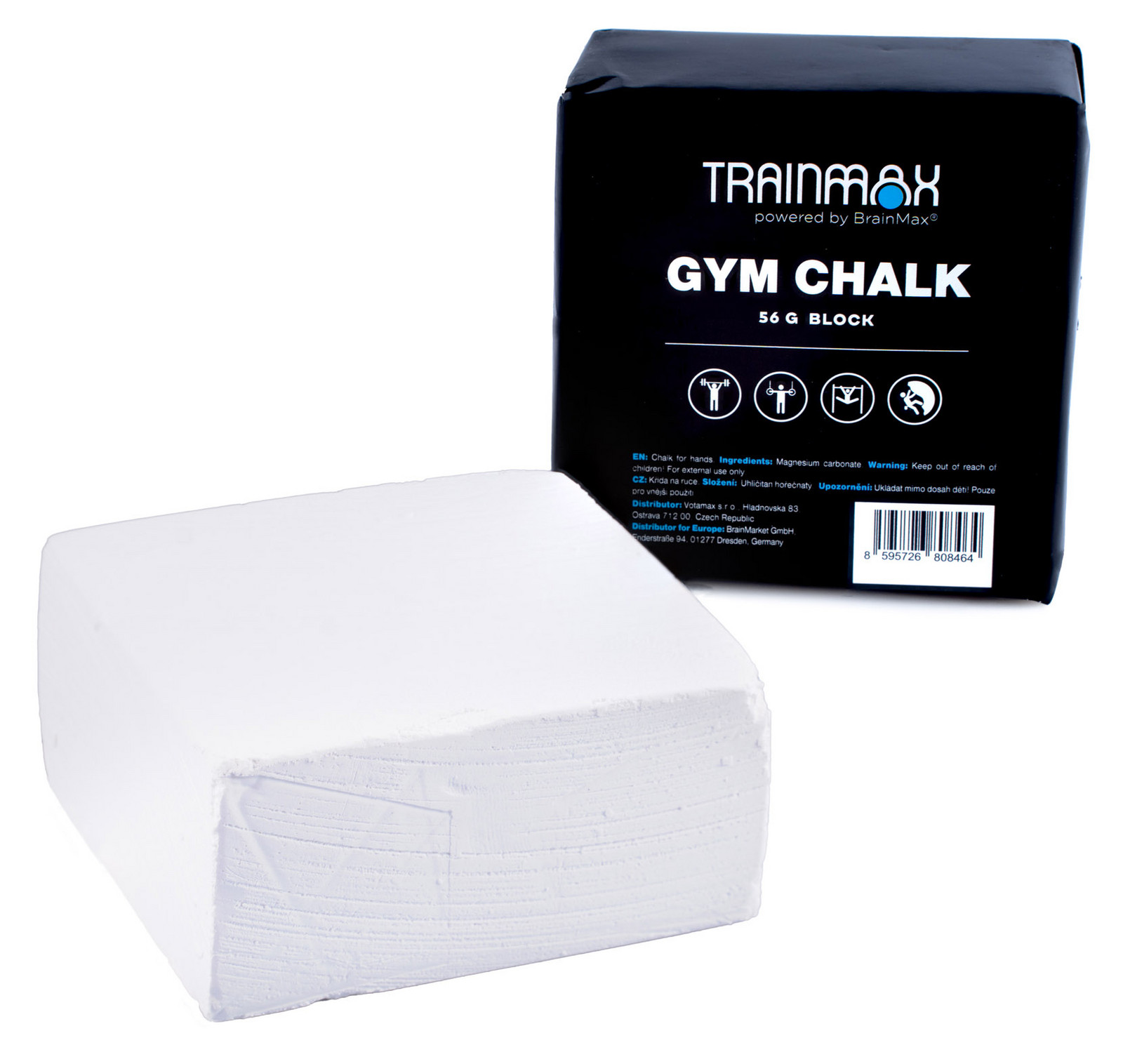 TrainMax Gym Chalk, křída, magnesium blok