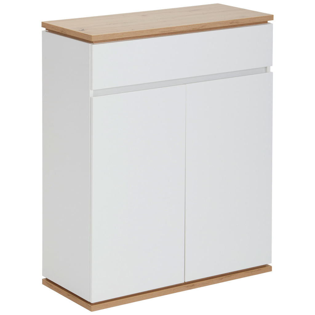 Xora BOTNÍK, bílá, dub artisan, 85/106/38 cm