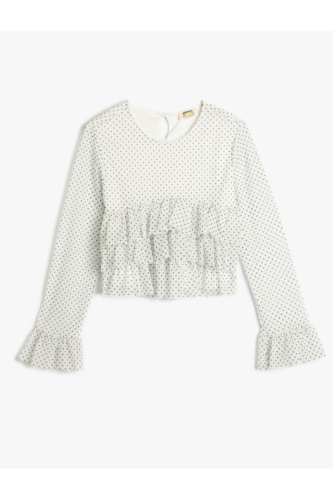 Koton Blouse Long Sleeve Crew Neck Ruffle Detail