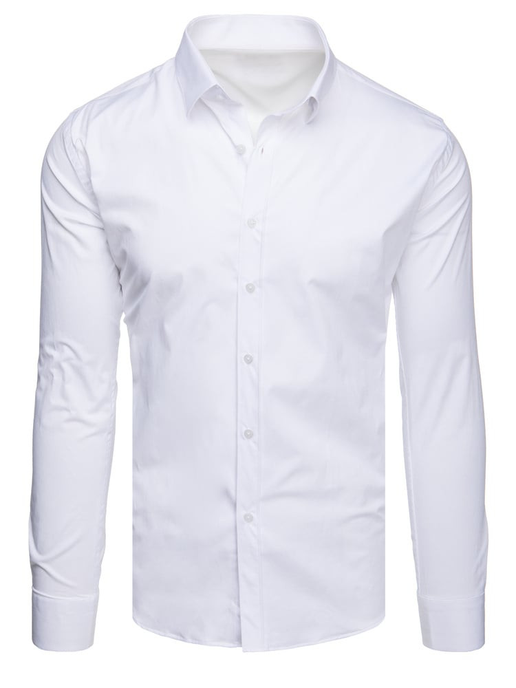 Koszula męska elegancka biała z kołnierzem Dstreet