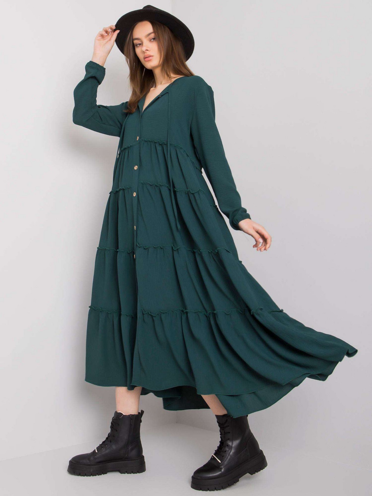 Dress-CHA-SK-2910.07-dark green