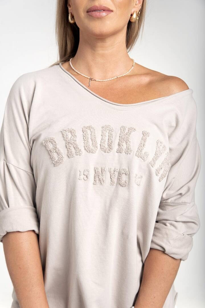 Beige cotton blouse Brooklyn Nyc