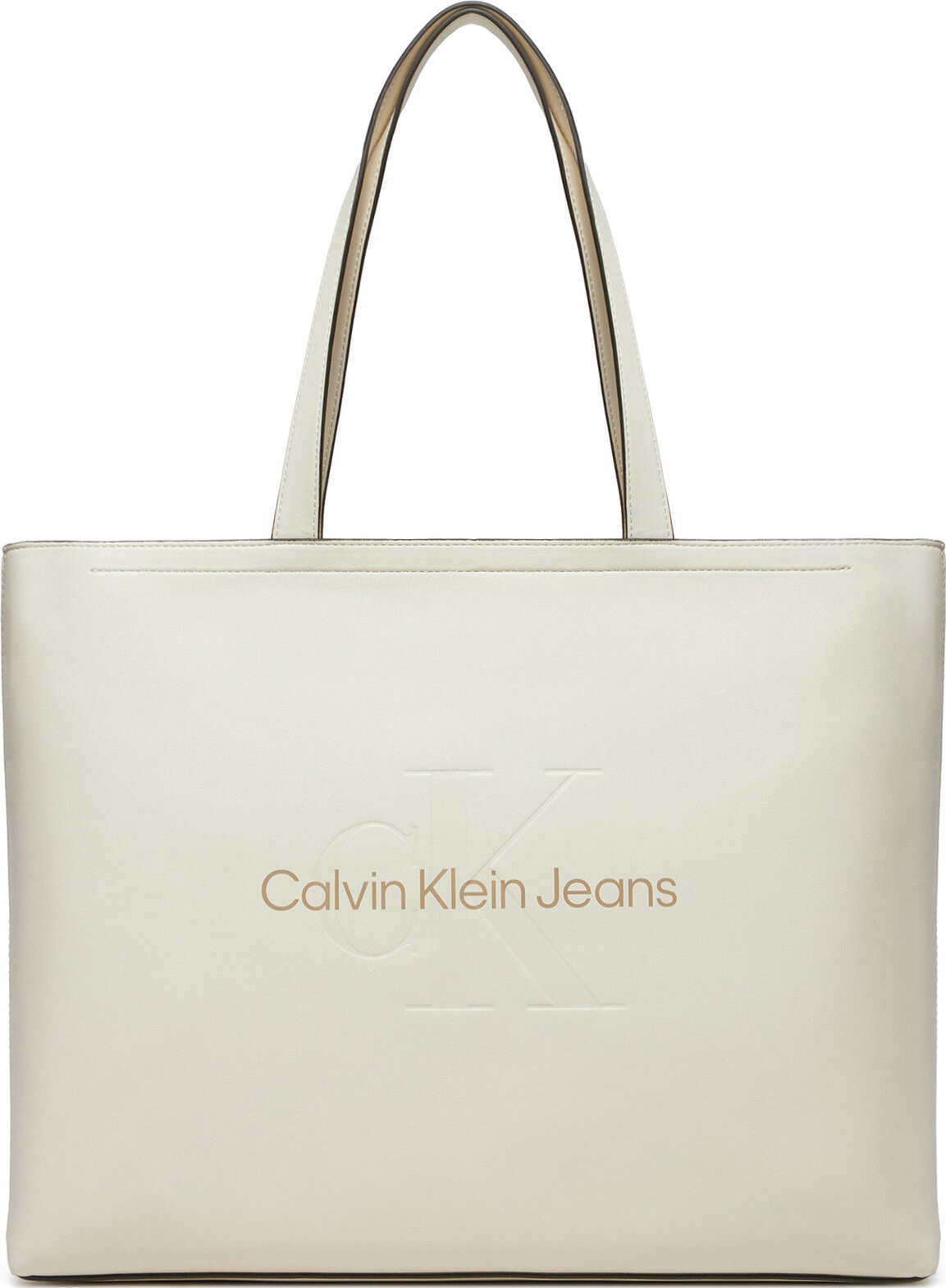 Kabelka Calvin Klein Jeans Sculpted Slim K60K612222 Bílá