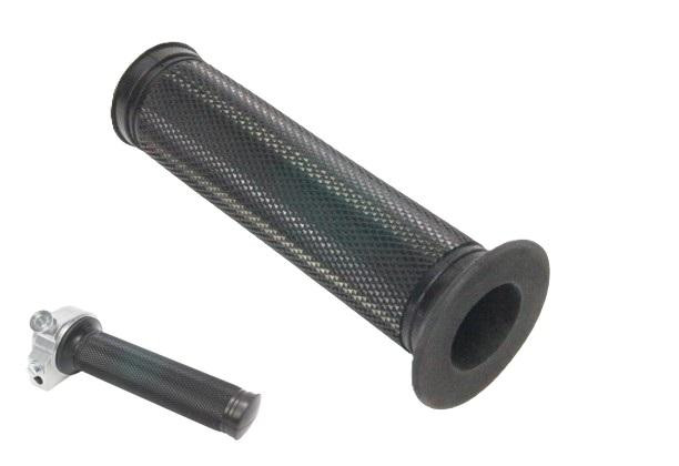 MOTOMAX, s.r.o. Návlek plynu rychlopalu SPORT rovný zaslepený (černý) *M