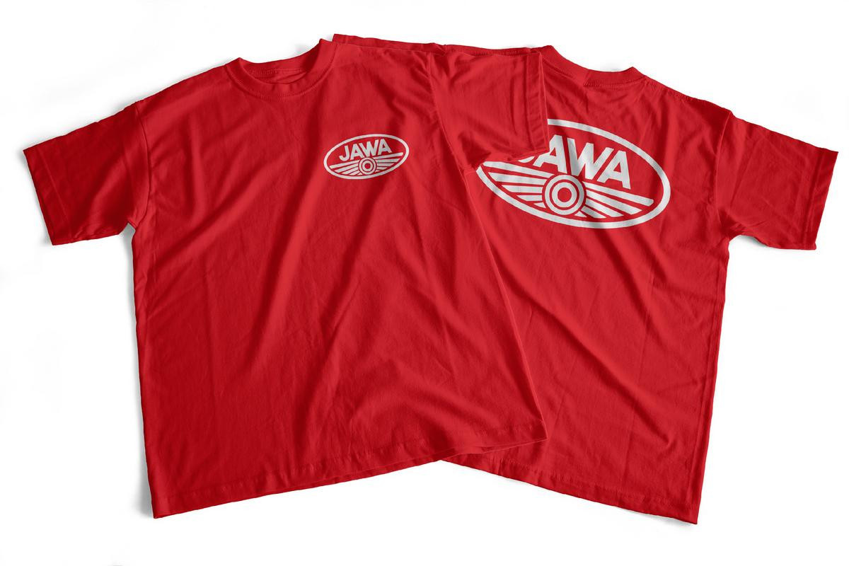 Diverse / Import Tričko s potiskem JAWA - L červené