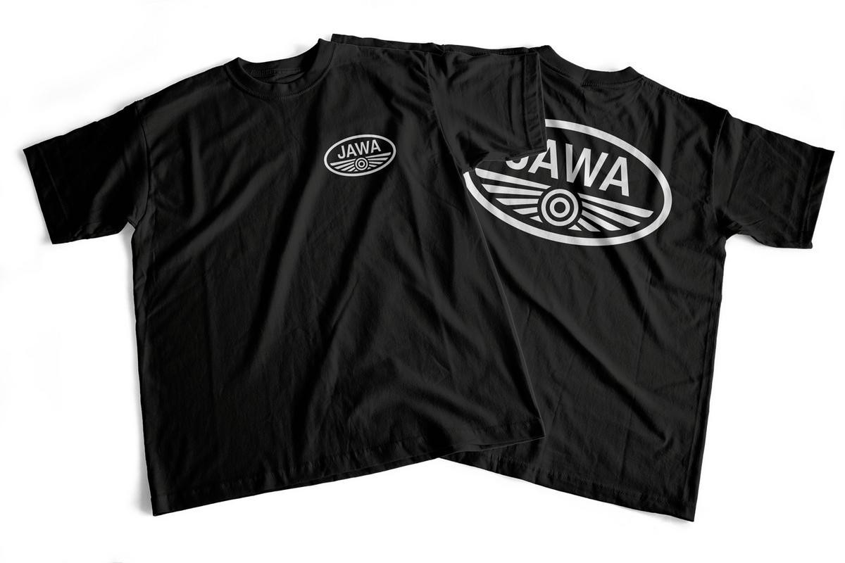 Diverse / Import Tričko s potiskem JAWA - XL černé