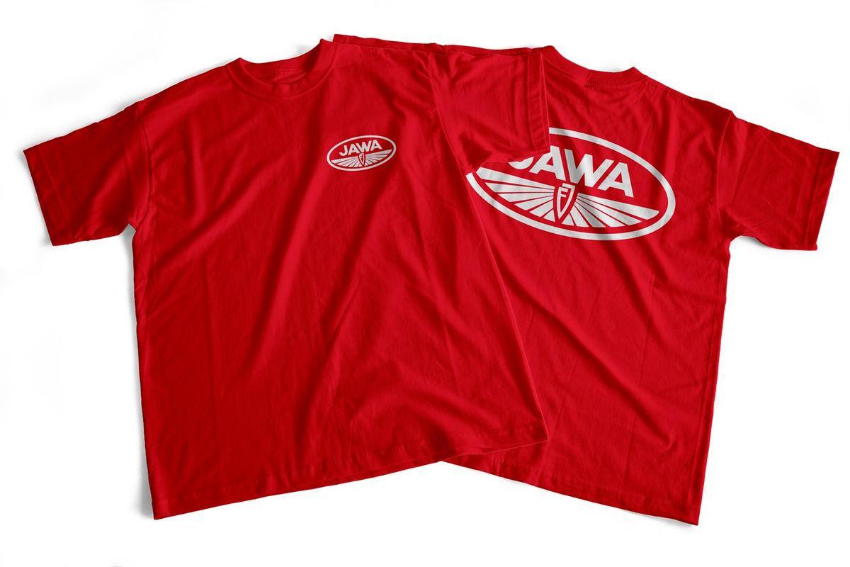 Diverse / Import Tričko s potiskem JAWA Fratišek Janeček (FJ) velikost - 2XL červené