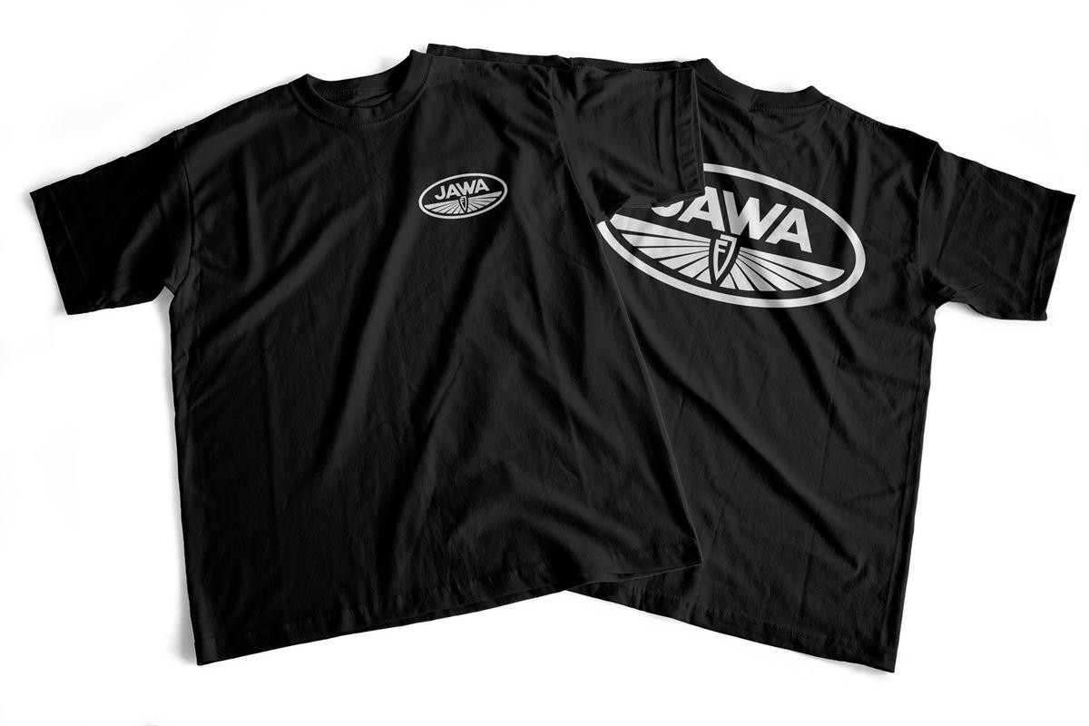Diverse / Import Tričko s potiskem JAWA Fratišek Janeček (FJ) velikost - M černé