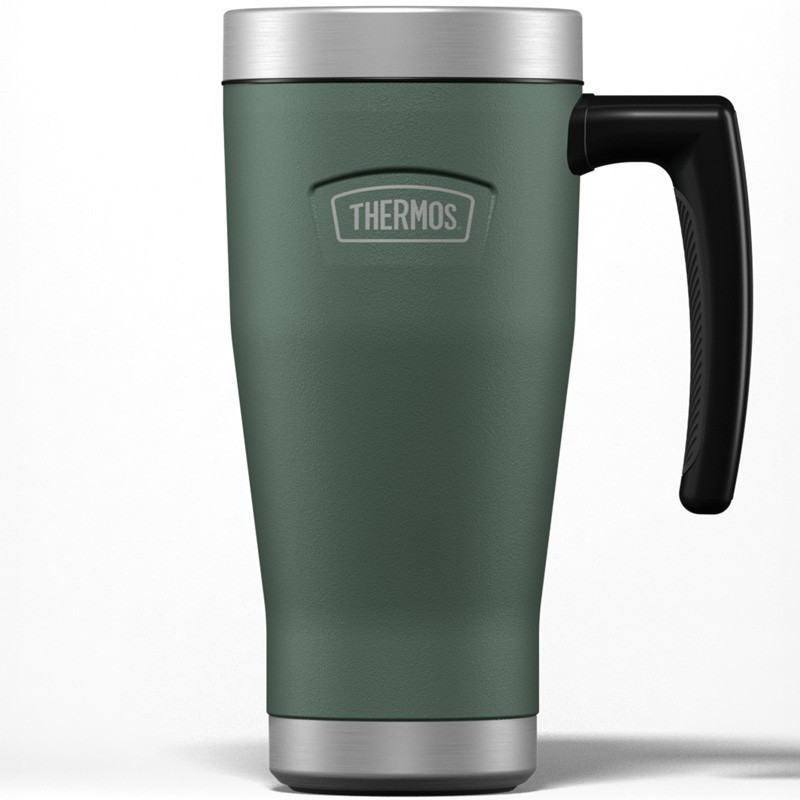 Vodotěsný nerezový termohrnek Thermos Icon s madlem 470 ml - zelený