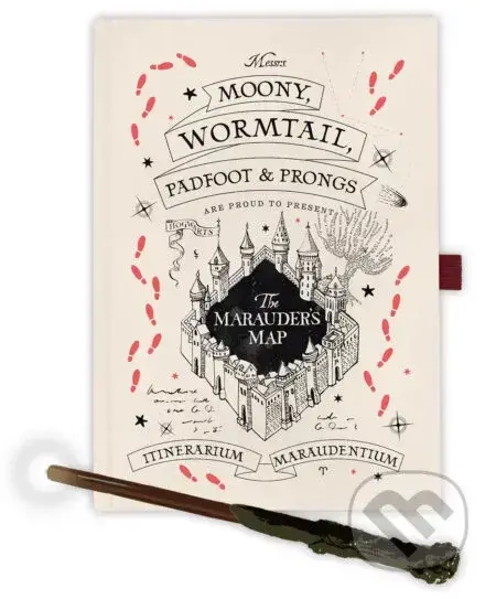 Poznámkový blok s perom Harry Potter:  Záškodnícka mapa - Harry Potter