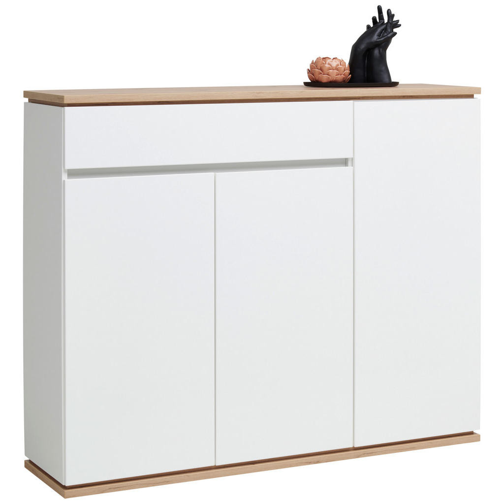 Xora BOTNÍK, bílá, dub artisan, 135/112/38 cm