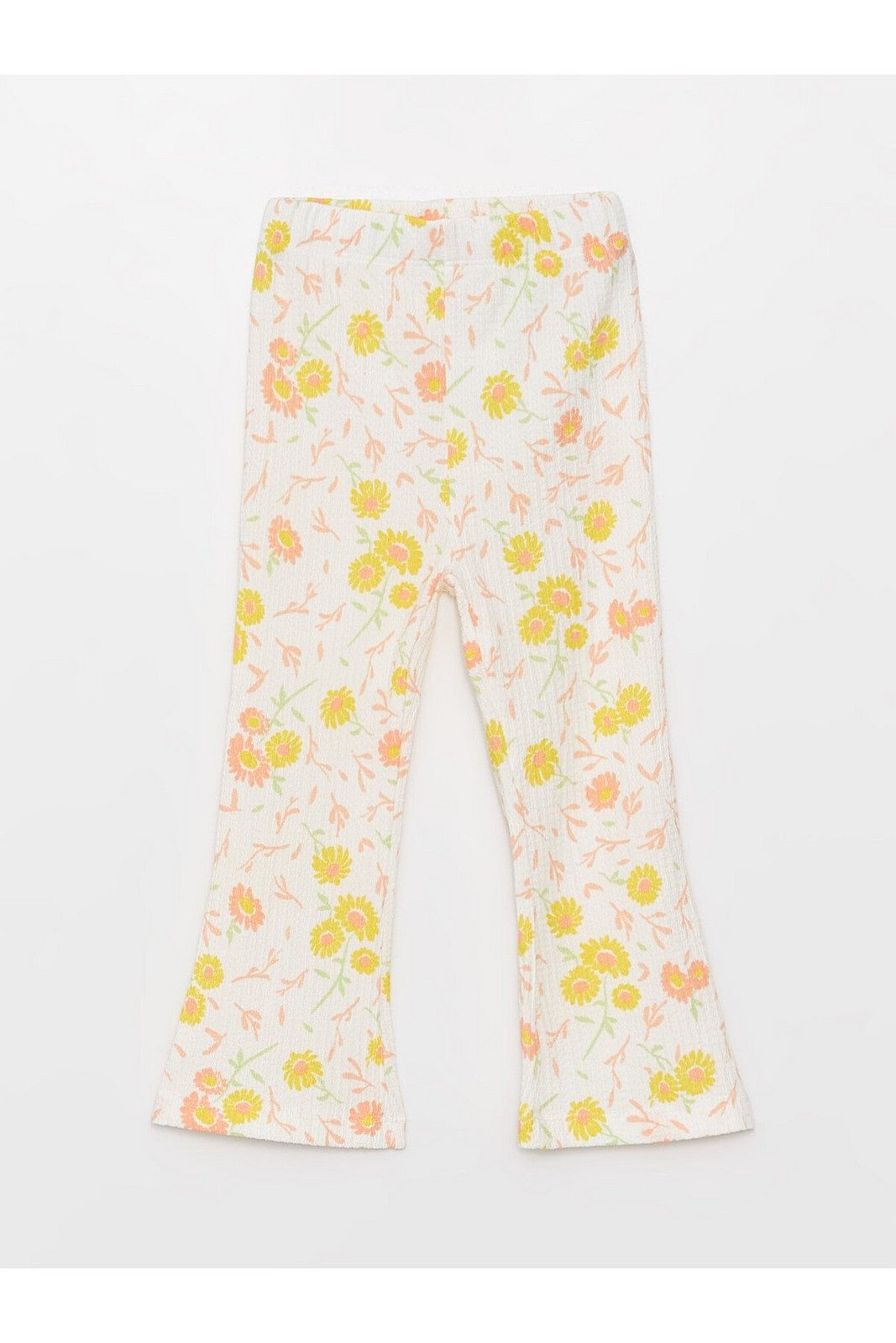 LC Waikiki Baby Girl Tracksuit Bottoms with Elastic Waist Patterned Pattern.