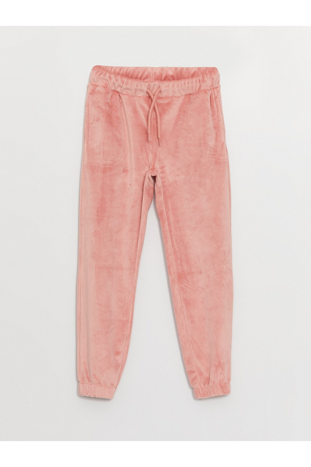 LC Waikiki Basic Velvet Girls' Jogger Sweatpants with Elastic Waist