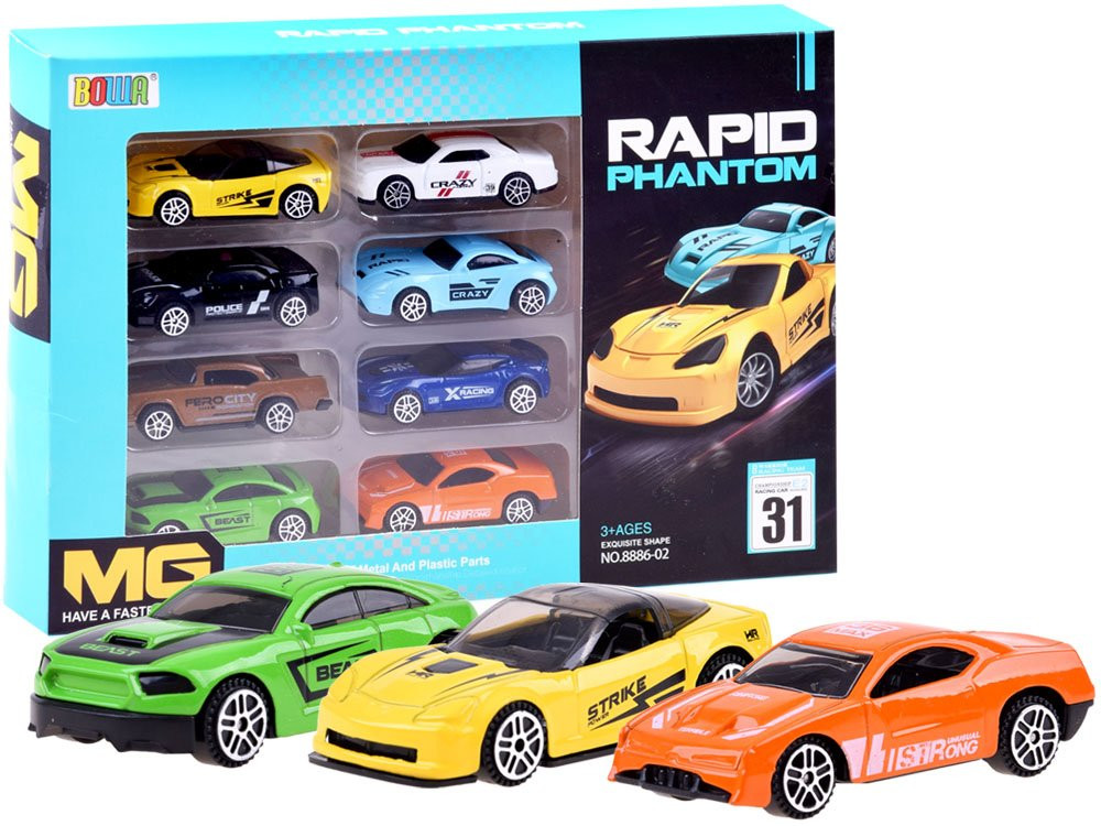 mamido Sada kovových autíček 8 modelů