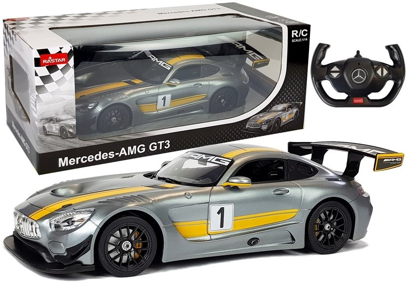 Mamido RASTAR RASTAR Auto na dálkové ovládání RC Mercedes AMG GT3 1:14 šedé