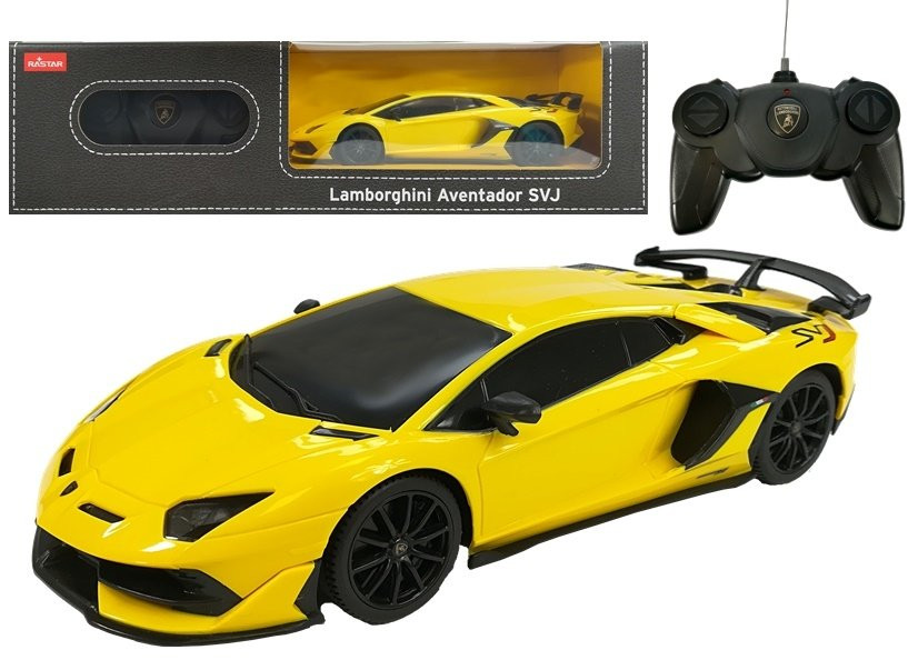 Mamido RASTAR RASTAR Auto na dálkové ovládání Lamborghini Aventador RC 1:24 žluté