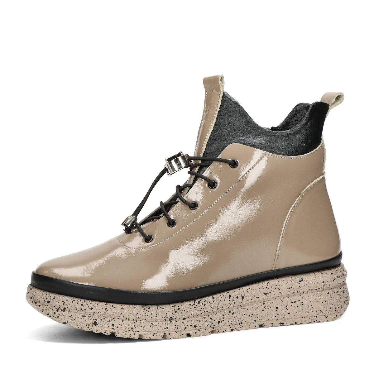 ETIMEĒ dámské kožené kotníkové boty - béžové - 36