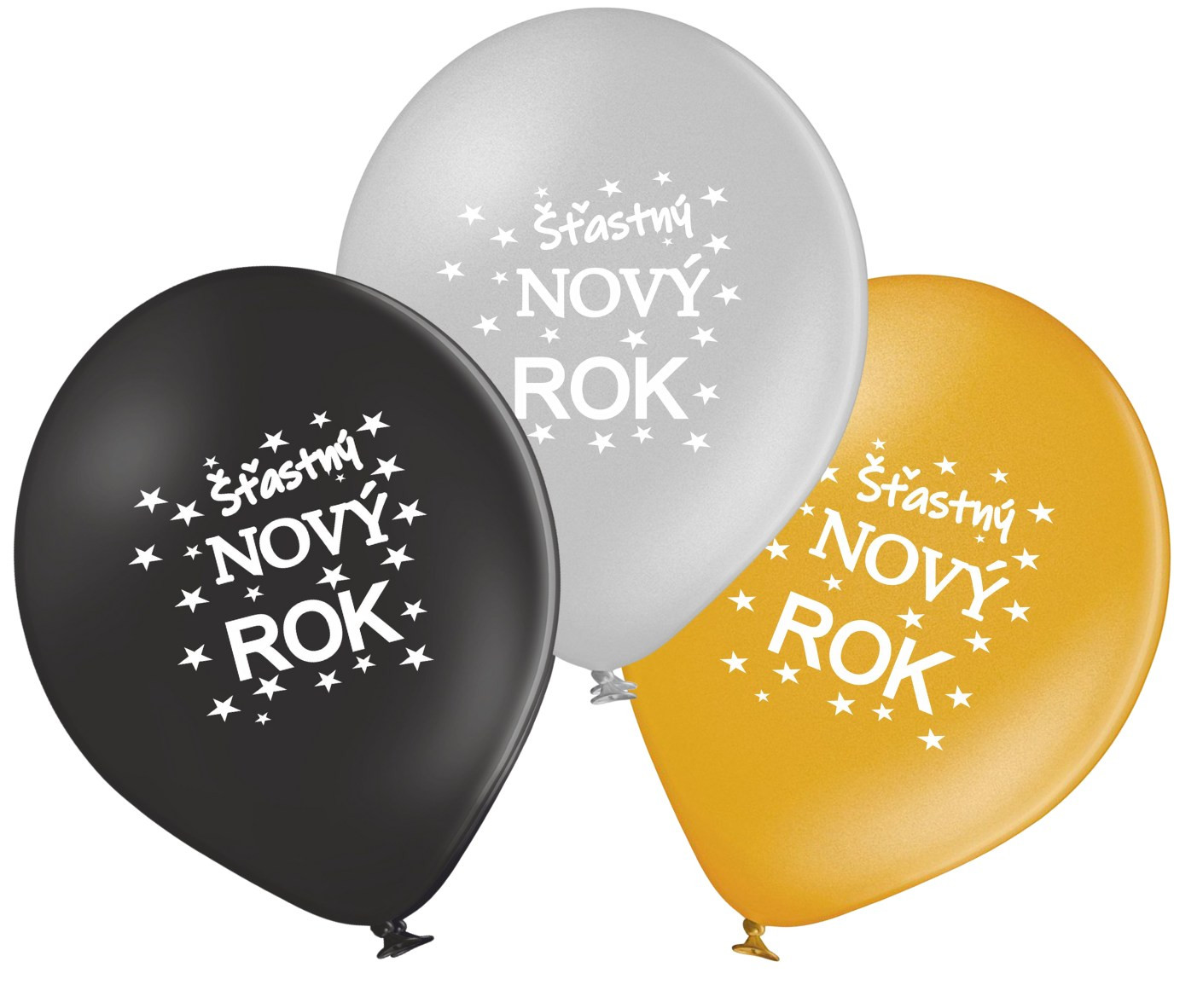 Balónky Šťastný NOVÝ ROK mix 5 ks Balonky.cz