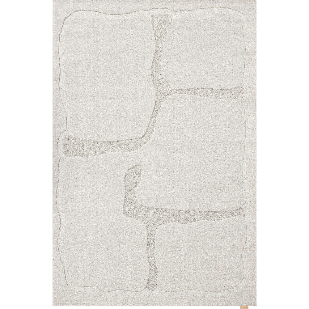 Světle šedý vlněný koberec 160x230 cm Morphic Organica – Agnella