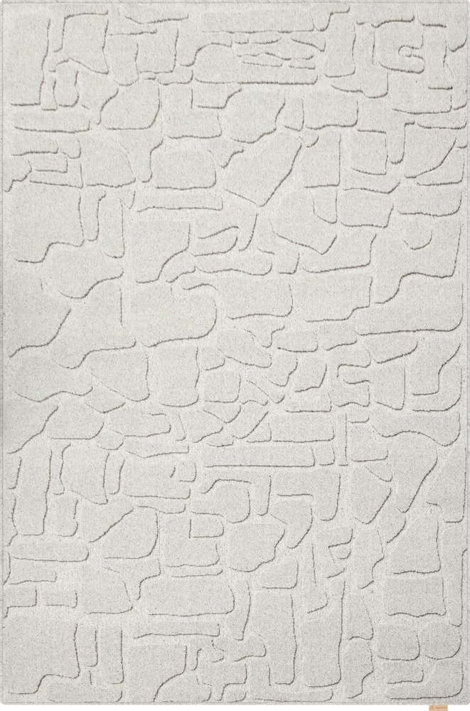 Světle šedý vlněný koberec 133x190 cm Morphic Dunes – Agnella