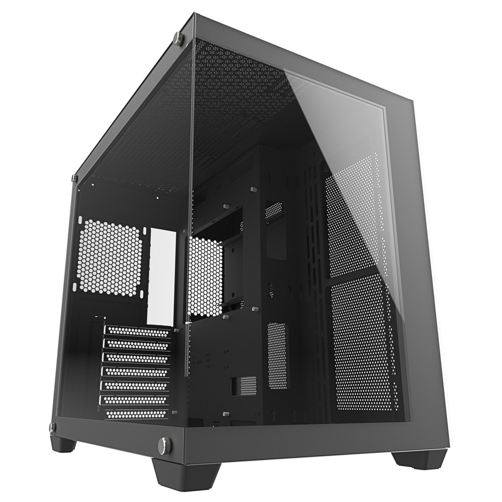 DarkFlash C285P Počítačová skříň Cube Case Atx Gaming Sklo Černá