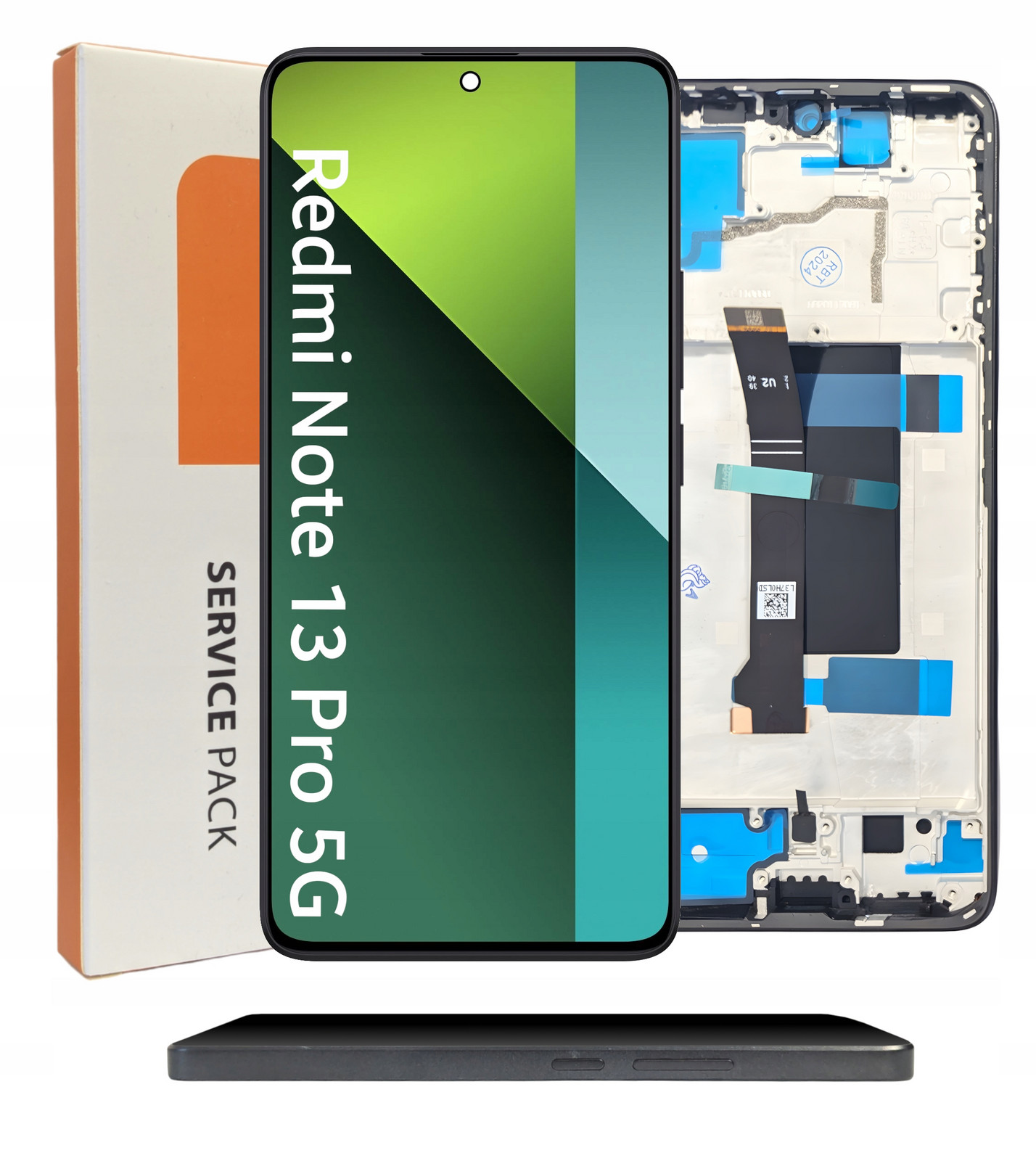 Originál LCD Displej Pro Xiaomi Redmi Note 13 Pro 5G Rámeček Černý