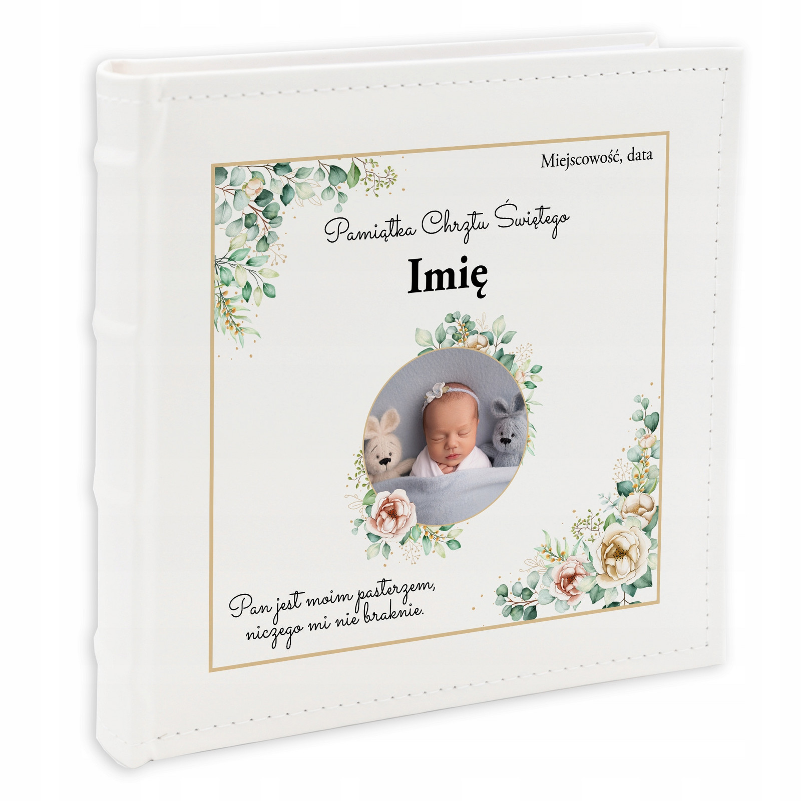 Fotoalbum 10x15cm Bílý Suvenýr křtu Pan Mym Pastýřem Kreator