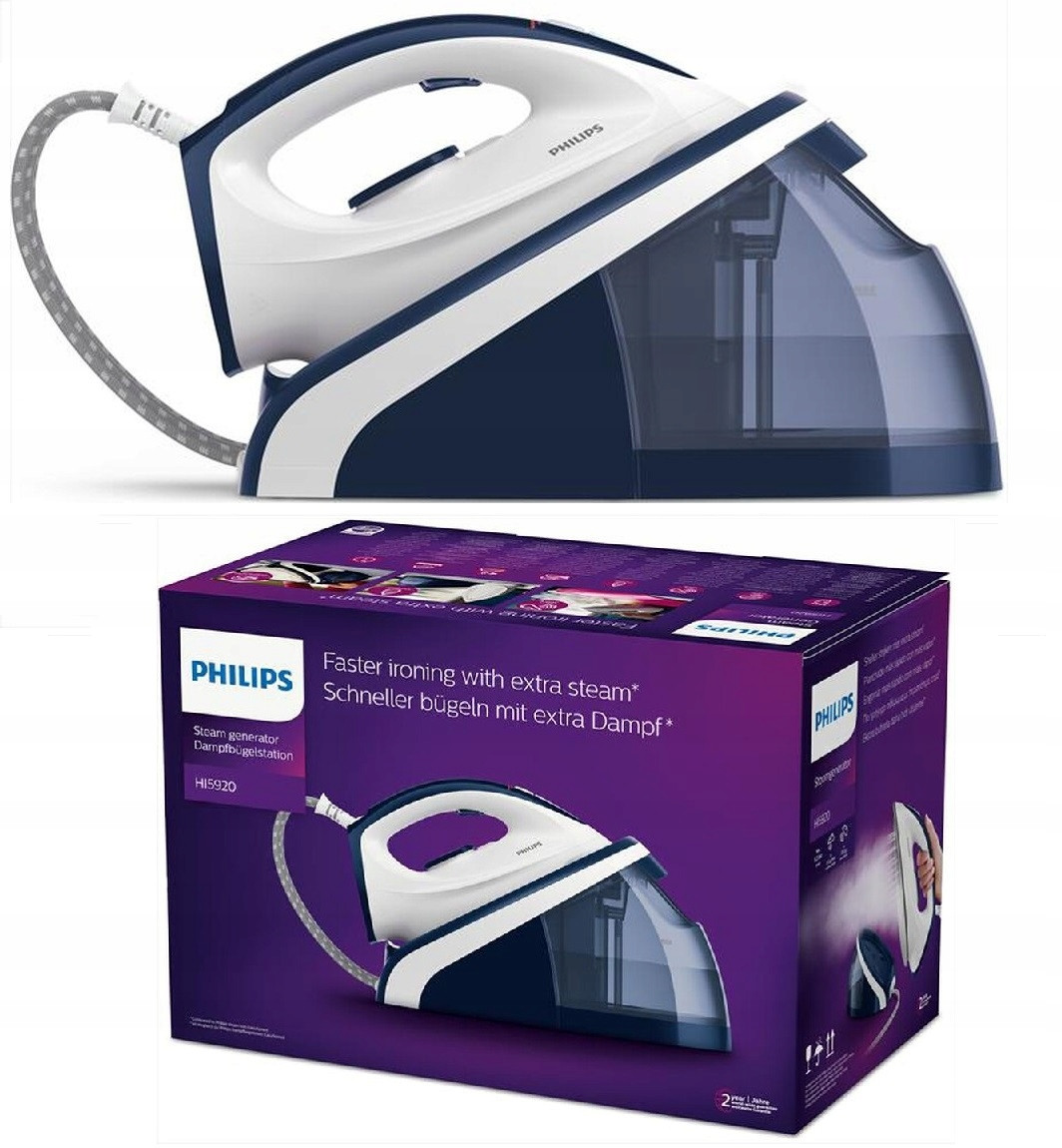 Nová Parní stanice parní generátor žehlička Philips HI5920/20 5,2 bar 2400W