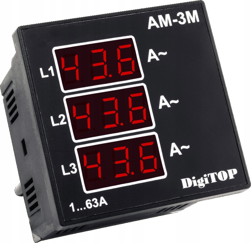 Digitální Ampérmetr DigiTOP 1-63A AM-3M