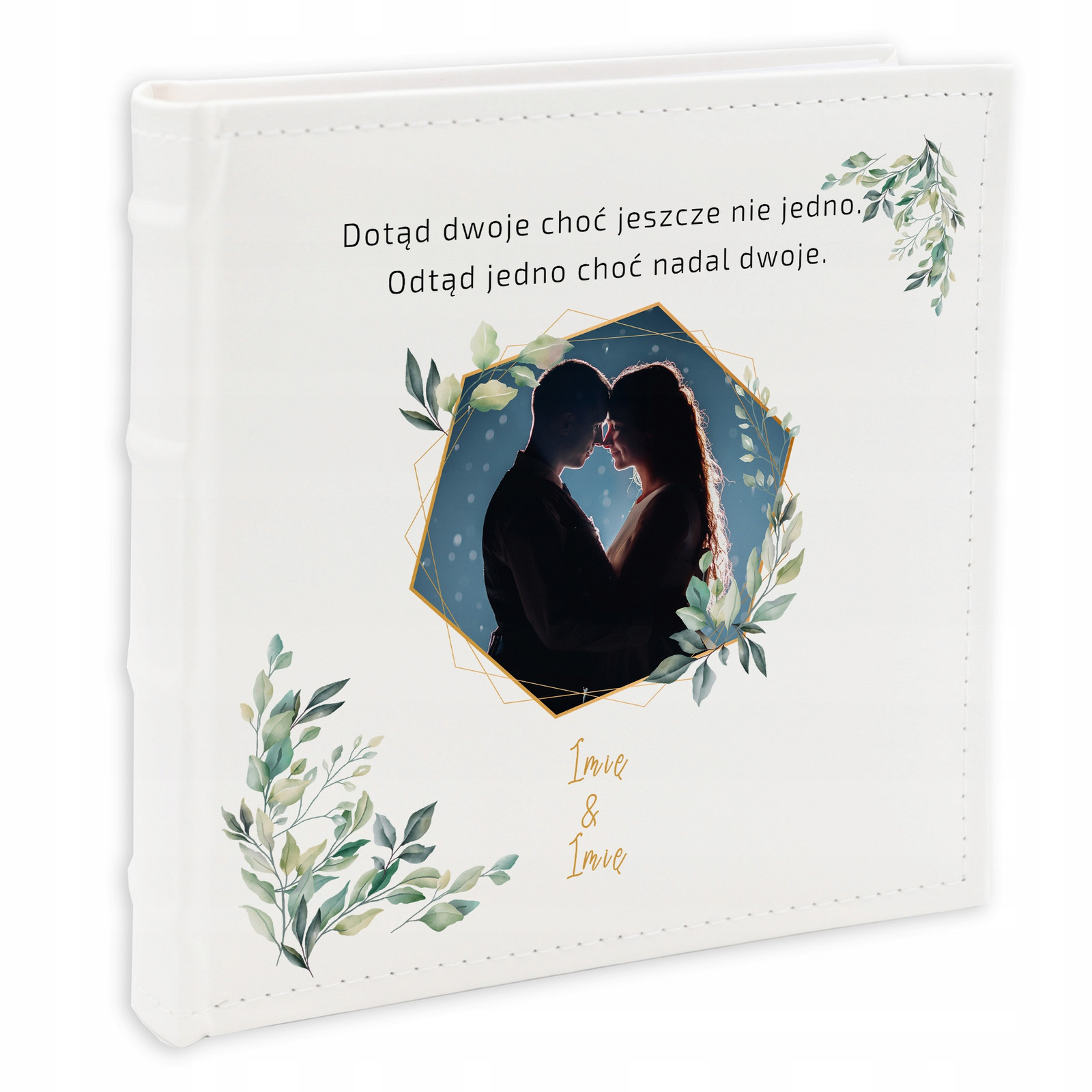 Fotoalbum 10x15cm Bílý Svatební Suvenýr Iniciály Průvodce