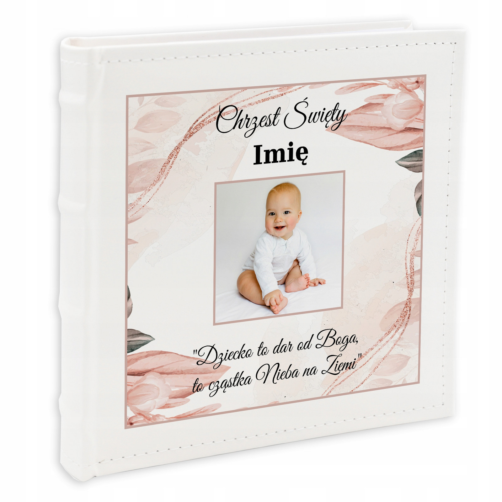 Fotoalbum 10x15cm Bílý Suvenýr křtu Dítě Dar Boha Kreator