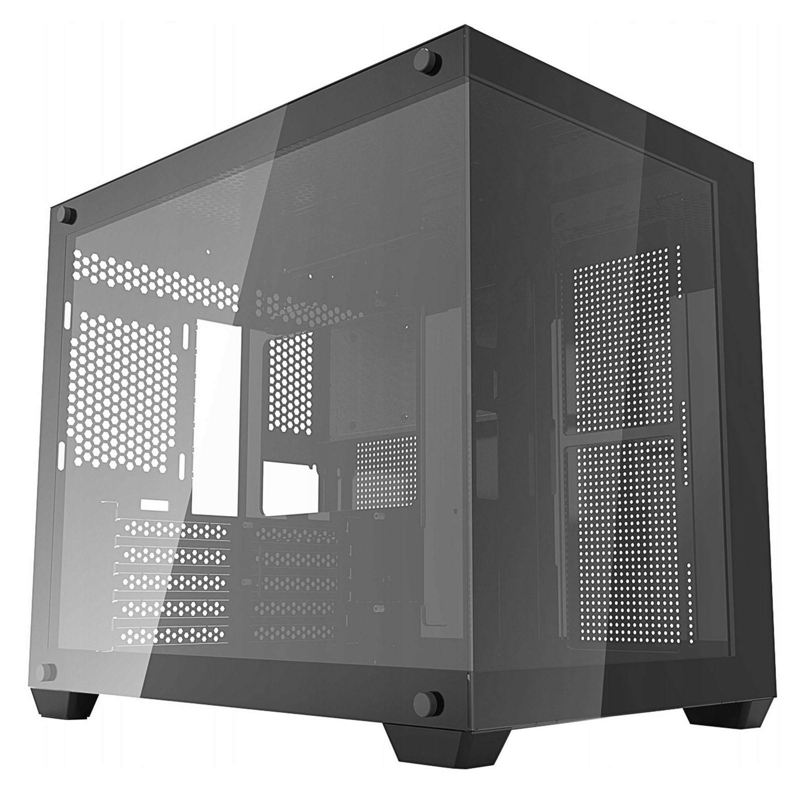 DarkFlash C285MP Počítačová skříň M-atx Cube Case Herní sklep Černá