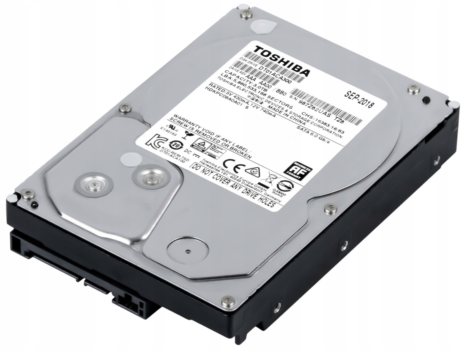 Pevný disk Toshiba 3TB 7.2K 64MB Sata III 3.5'' DT01ACA300 New