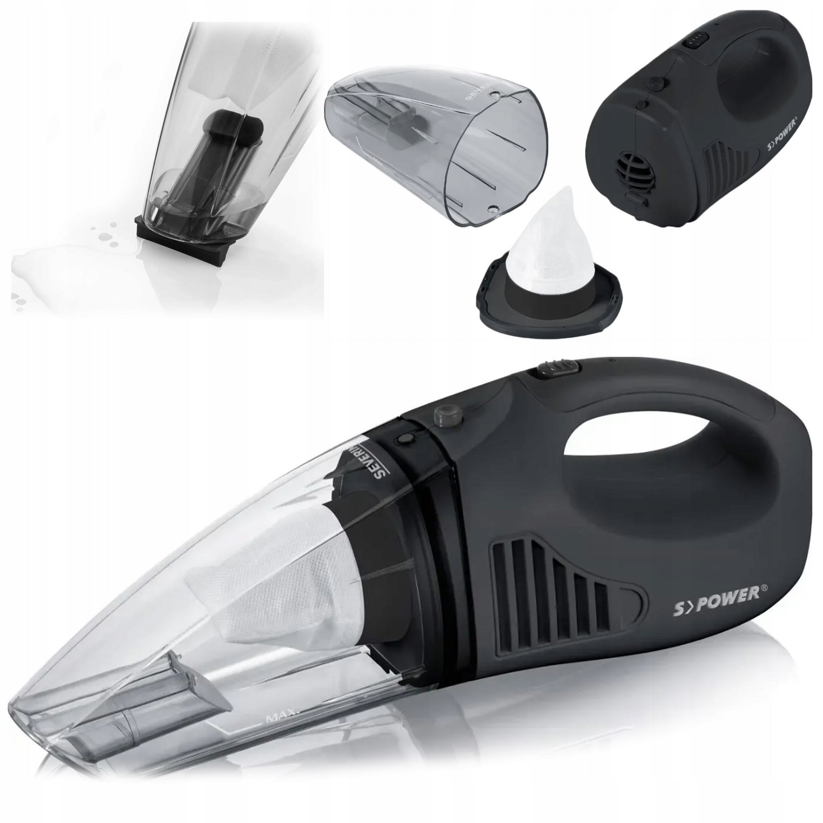 Vysavač Ruční Bezdrátový Do Auta Akumulátorové Příslušenství Wet Dry