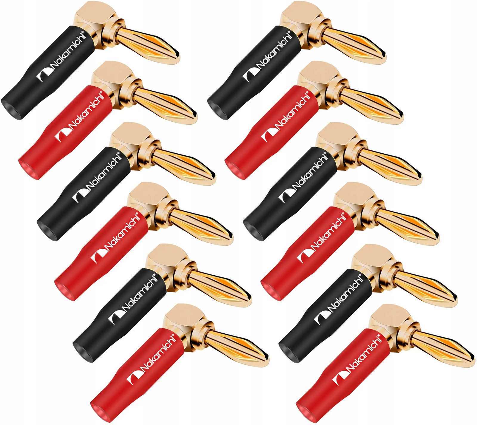 Úhlové Banánové Zástrčky Nakamichi Banány Gold 12 Ks