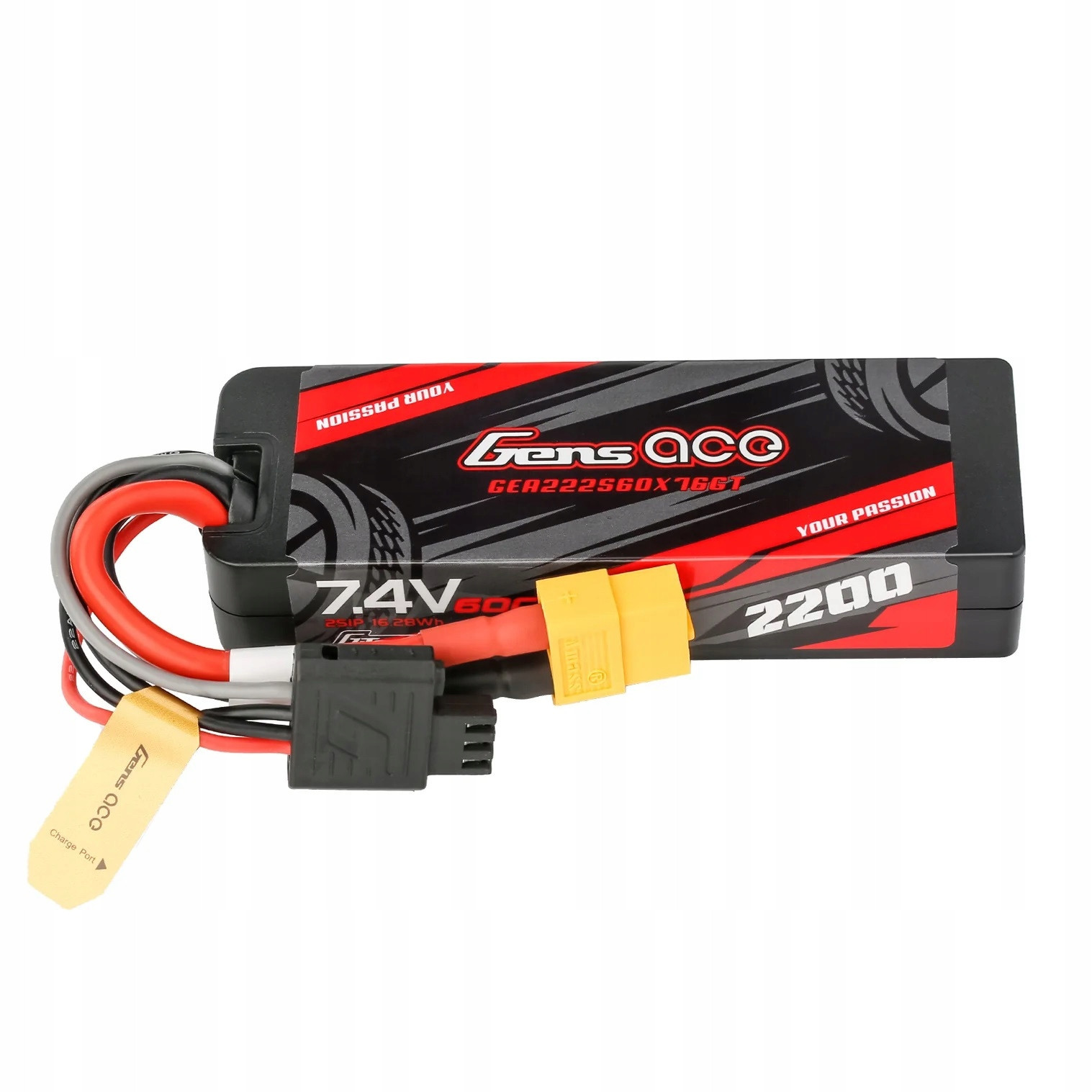 Gens ace G-Tech LiPo pack 7,4V 2200mAh 2S 60C pevné pouzdro