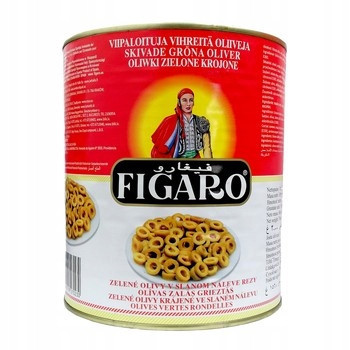 Zelené Olivy Krájené 3000G/1560G Figaro