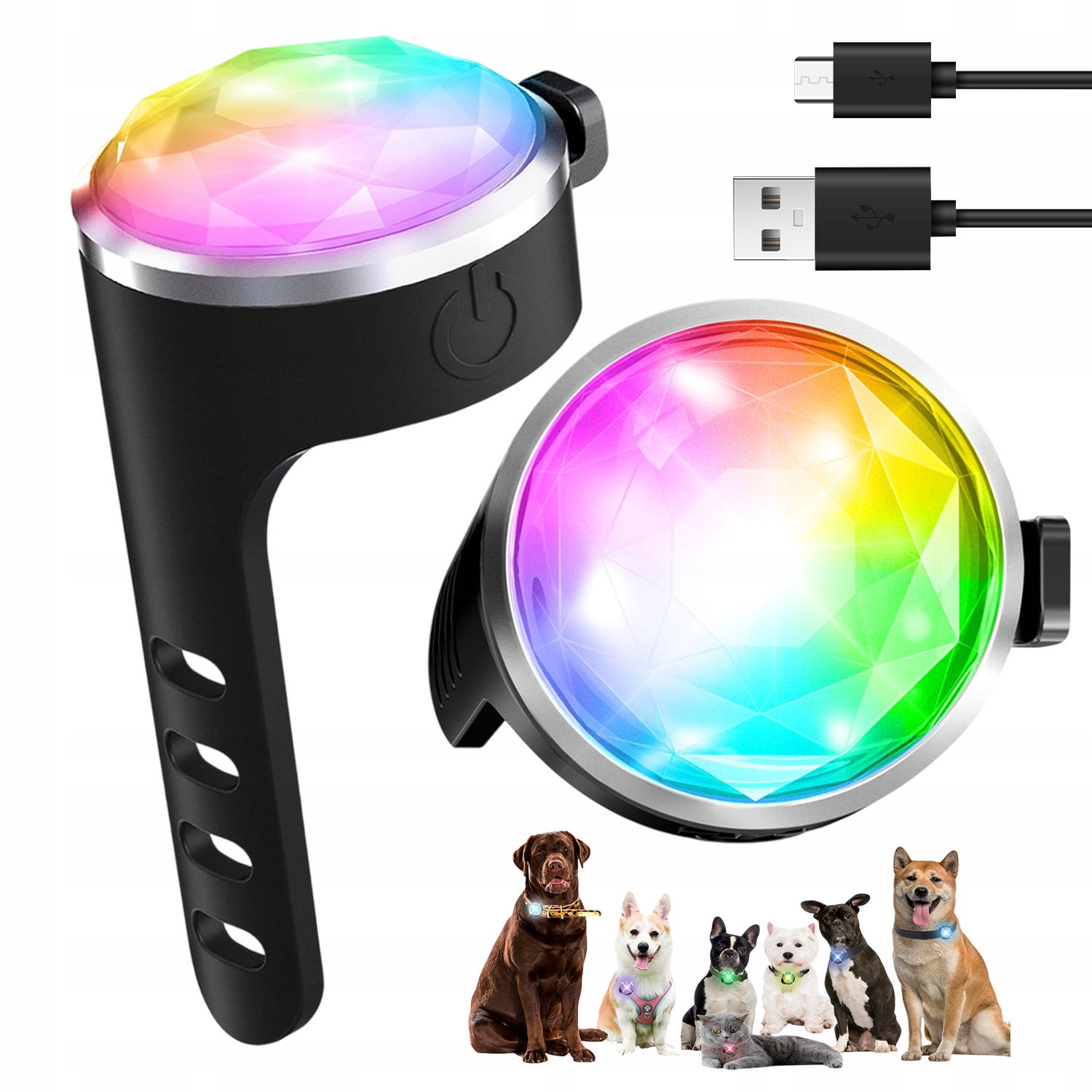 Svítící Rgb Led Světelný Obojek Bezpečnost Pro Vašeho Psa V Noci IP65