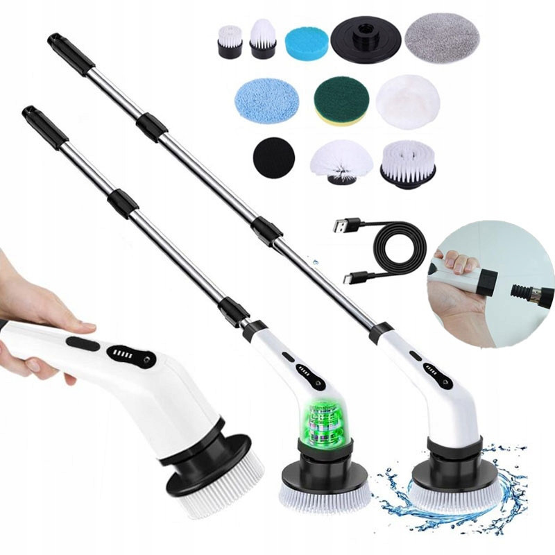9v1 Elektrický rotační kartáč Mop Sada čištění drhnutí
