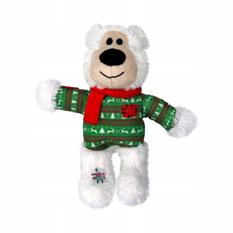 Kong Holiday Wild Knots Bear Assorted M/L měkká hračka dárek k Vánocům