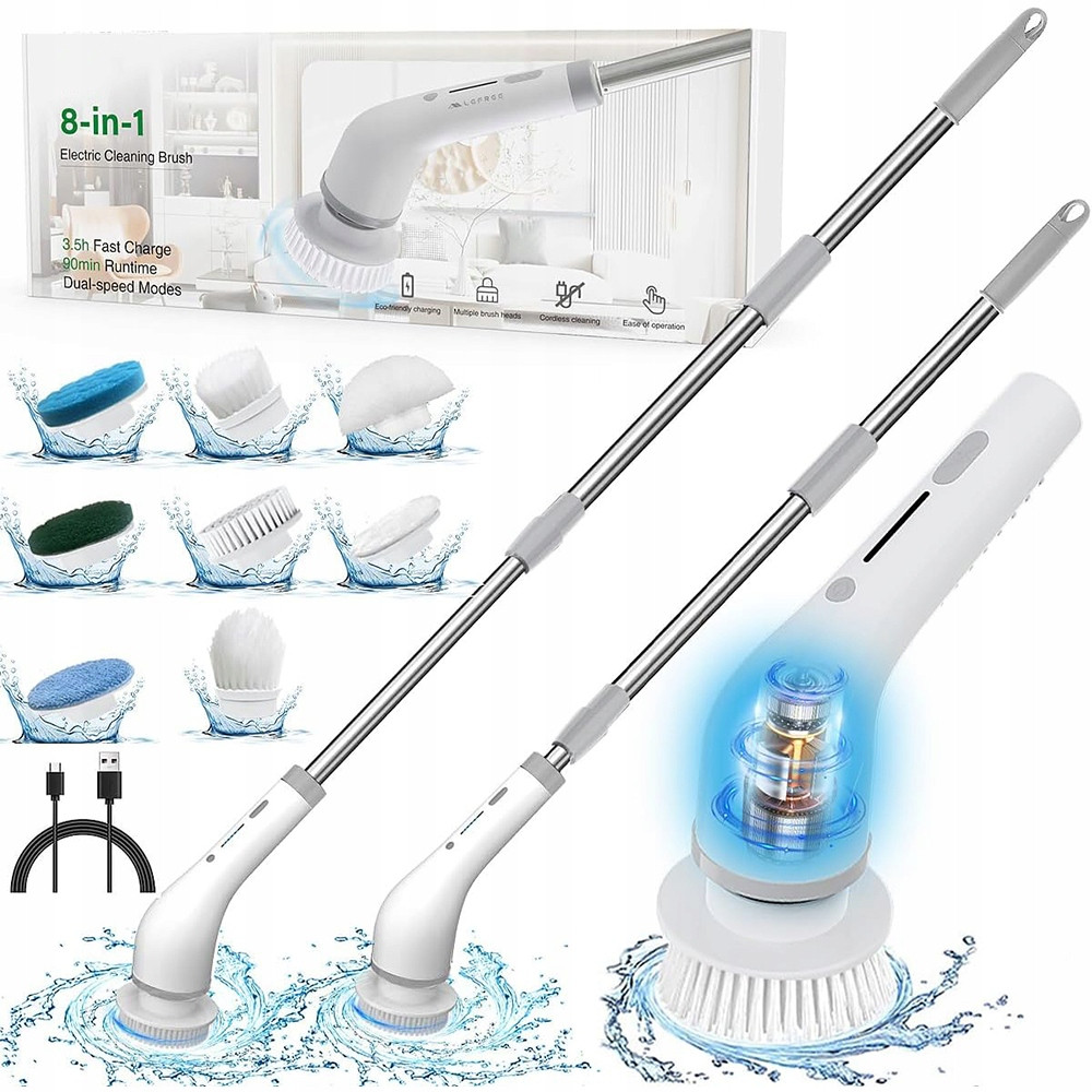 Rotační Mop Elektrický Čisticí Kartáč 2500mAh 8V1