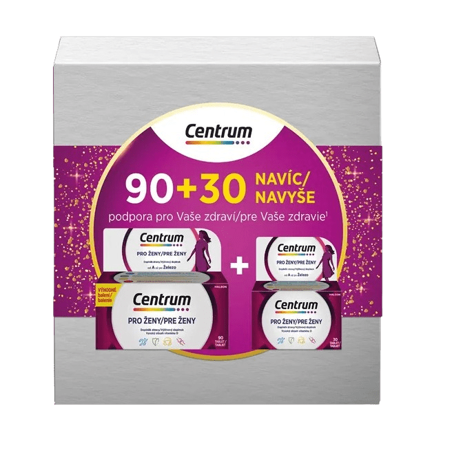 CENTRUM Multivitamín pro ženy dárkové balení 90 + 30 tablet