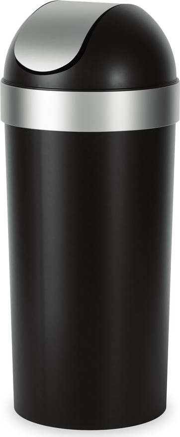 Černý plastový odpadkový koš 62 l Venti – Umbra