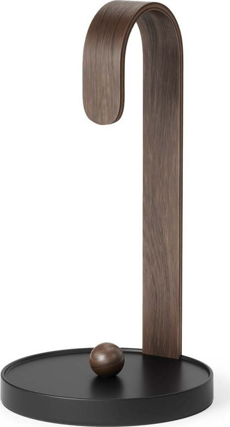 Černý dřevěný stojan na papírové utěrky ø 17 cm Bellwood – Umbra