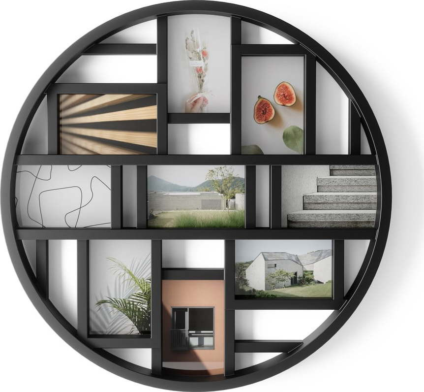 Černý plastový rámeček na zeď Luna – Umbra