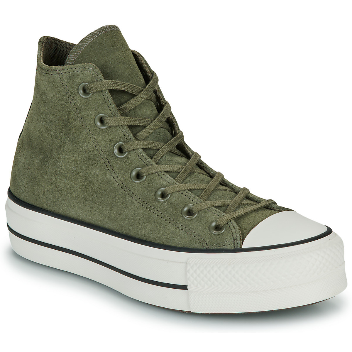 Converse  CHUCK TAYLOR ALL STAR LIFT PLATFORM COLORFUL SUEDE  Zelená